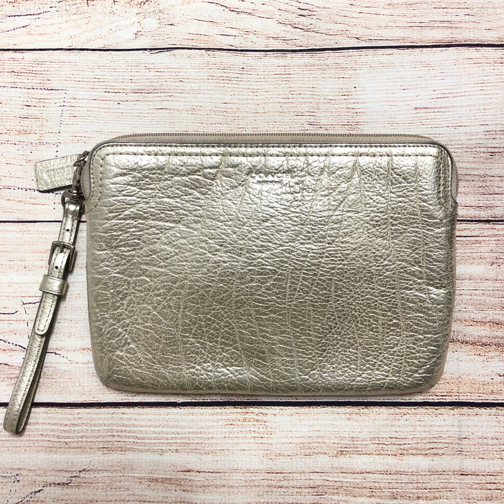 Coach Metallic Wristlet